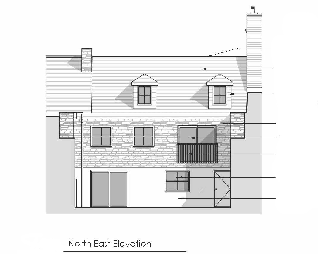 Lot: 166 - FREEHOLD COMMERCIAL BUILDING WITH PLANNING FOR RE-DEVELOPMENT - Proposed North East Elevation